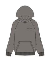 The Mens Hoodie - Washed Gray - MECHA - Left Chest & Back Center Spine - Tone on Tone