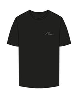 The Mens Tee - Black - Surf Salutations - Left Chest & Center Back Stacked - Printed - White