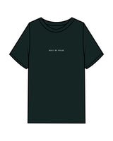 The Mens Heavyweight Tee - Pine Green - Pulse 712 - Center Chest & Center Back Stacked Logo "SIOUX CENTER" - Printed - Washed Bone