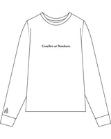 The Unisex Midweight Long Sleeve - White - Corefire- Center Chest & Right Wrist - Black