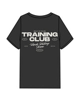 The Womens Heavyweight Tee - Washed Black  - Pulse 712 - Center Chest & Center Back Stacked Logo "ROCK VALLEY" - Printed - Washed Bone