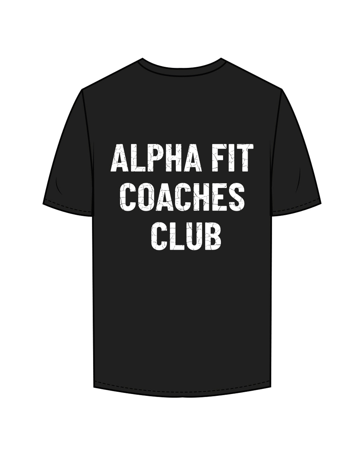 The Mens Tee - Black - Alpha Fit - Left Chest & Full Back - White