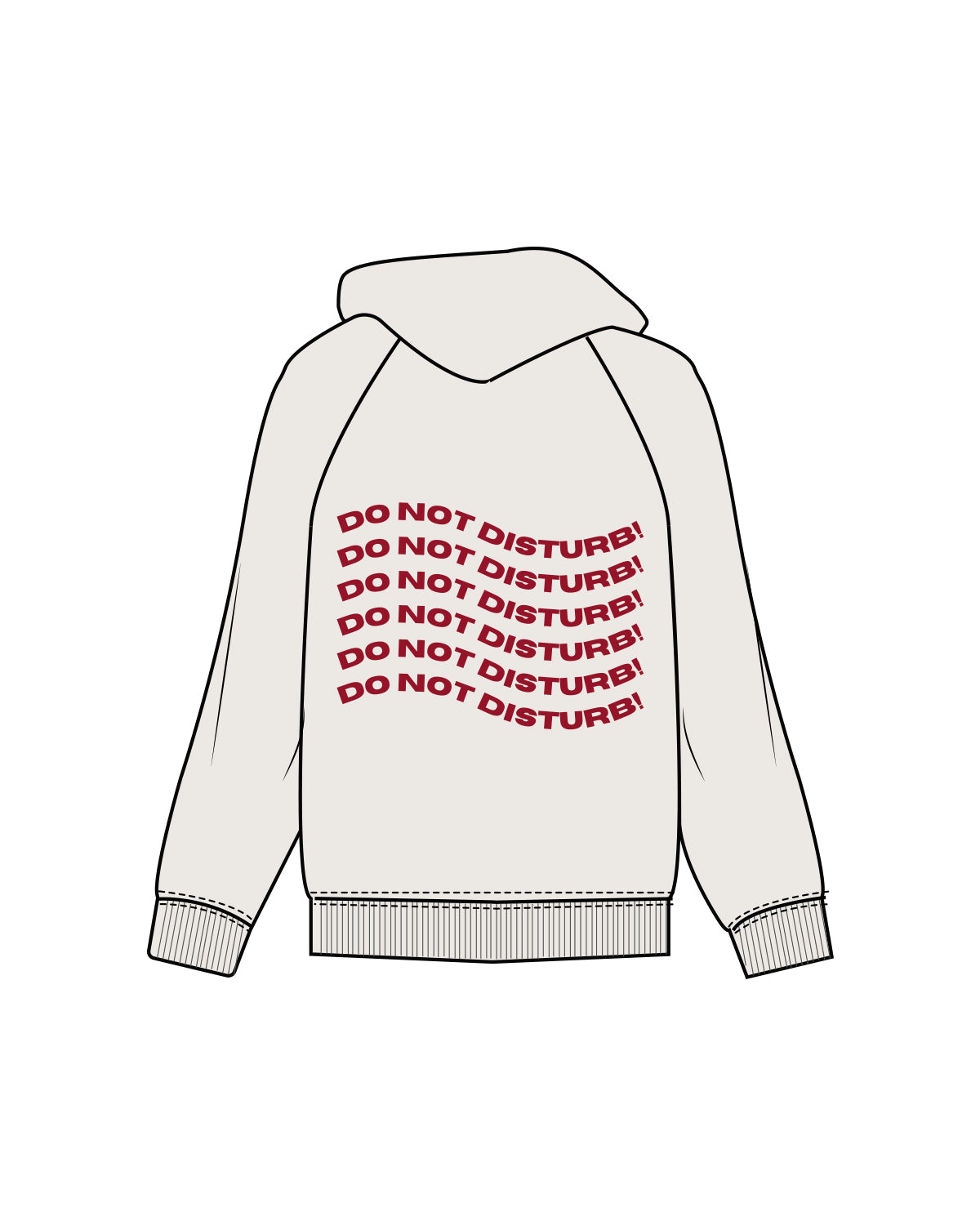The Mens Hoodie - Bone - Renew - Left Chest & Back Center Stacked - Red