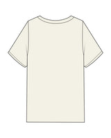 The Womens Heavyweight Tee - Off White - Soul Pilates and Care - Center Chest Stacked - Printed - Black