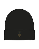 The Beanie - Black - Uprise Hot Yoga - Brim - Embroidered - Gold