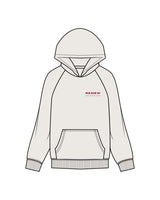 The Mens Hoodie - Bone - Renew - Left Chest & Back Center Stacked - Red
