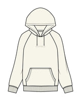 The Womens Classic Hoodie - Off White - Rumble - Center Chest - Embroidered Tone on Tone