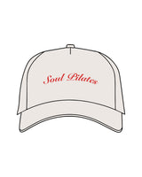 The Canvas Cap - Bone - Soul Pilates and Care - Center Crown - Embroidered - Red
