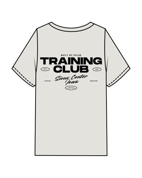 The Mens Heavyweight Tee - Washed Bone  - Pulse 712 - Center Chest & Center Back Stacked Logo "SIOUX CENTER" - Printed - Black