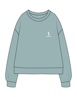 The Recycled Unisex Crewneck - Arctic - Surf Salutations - Left Chest & Center Back Stacked - Printed - White