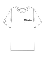 The Mens Heavyweight Tee - White - Blenders - Left Chest & Right Sleeve - Printed - Black