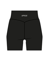 The Basic Short - Black - Uprise Hot Yoga - Back - "UPRISE" - Printed - White