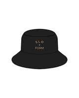 The Bucket Hat - Black - Slo x Form - Center Crown - Embroidered - Stone