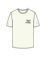The Mens Tee - Off White - Dawn Patrol - Left Chest & Back Center - Washed Black