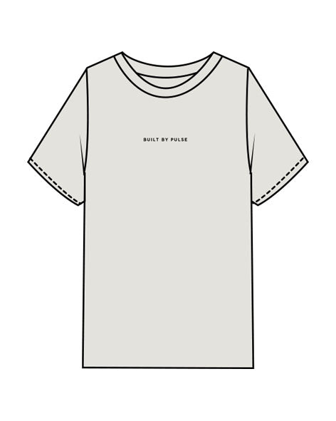 The Womens Heavyweight Tee - Washed Bone - Pulse 712 - Center Chest & Center Back Stacked Logo "SIOUX CENTER" - Printed - Black