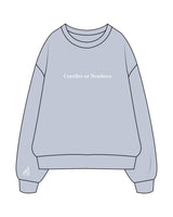 The Womens Crewneck - Powder - Corefire - Center Chest & Right Wrist - White