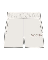 The Womens Sweat Shorts - Bone - MECHA - Left Leg Pocket - Tone on Tone