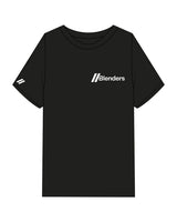 The Mens Heavyweight Tee - Black - Blenders - Left Chest & Right Sleeve - Printed - White