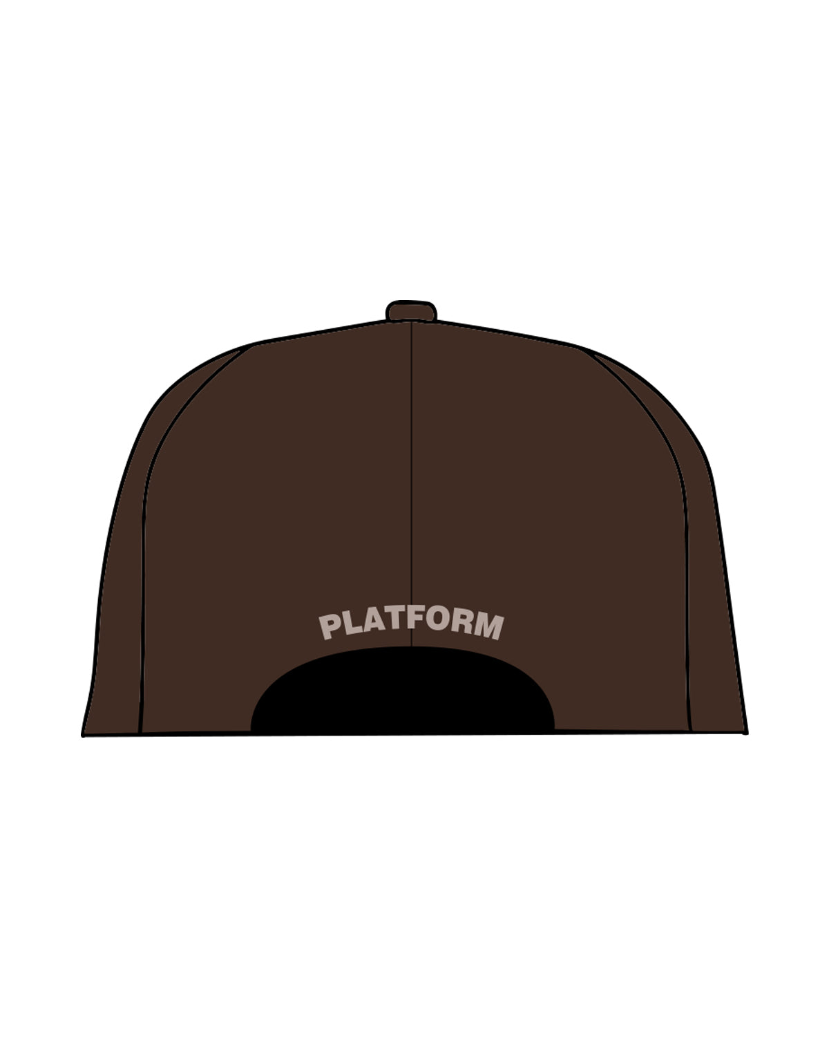 The Dad Hat - Brown - Platform - Front Center & Back - Sand