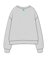 The Womens Crewneck - Heather - Swan Dive - Center Chest Stacked & Back Center - Full Color