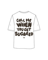 The Womens Oversized Tee - White - Sugaring Place - Center Chest & Back - Brown Puff Print