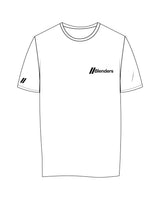 The Womens Tee - White - Blenders - Left Chest & Right Sleeve - Printed - Black