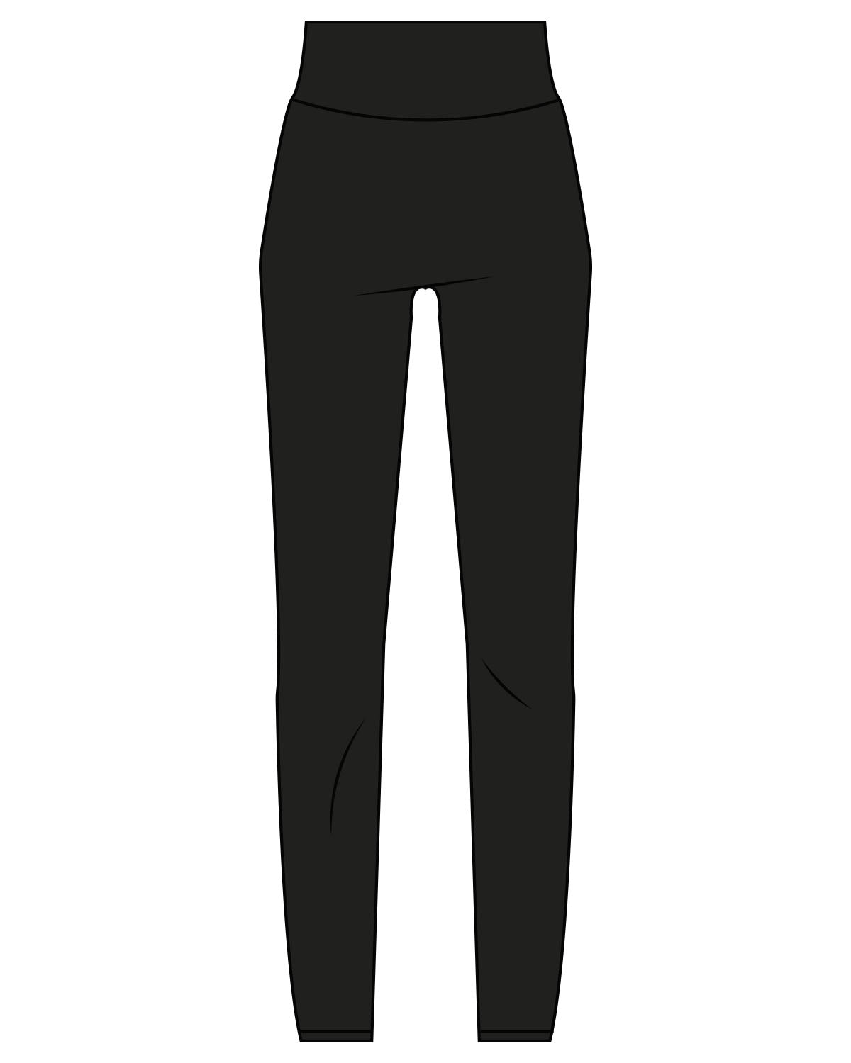 The Basic Legging - Black - Uprise Hot Yoga - Back - Printed - White