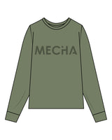 The Unisex Midweight Long Sleeve - Hemp - MECHA - Center Chest - Tone on Tone