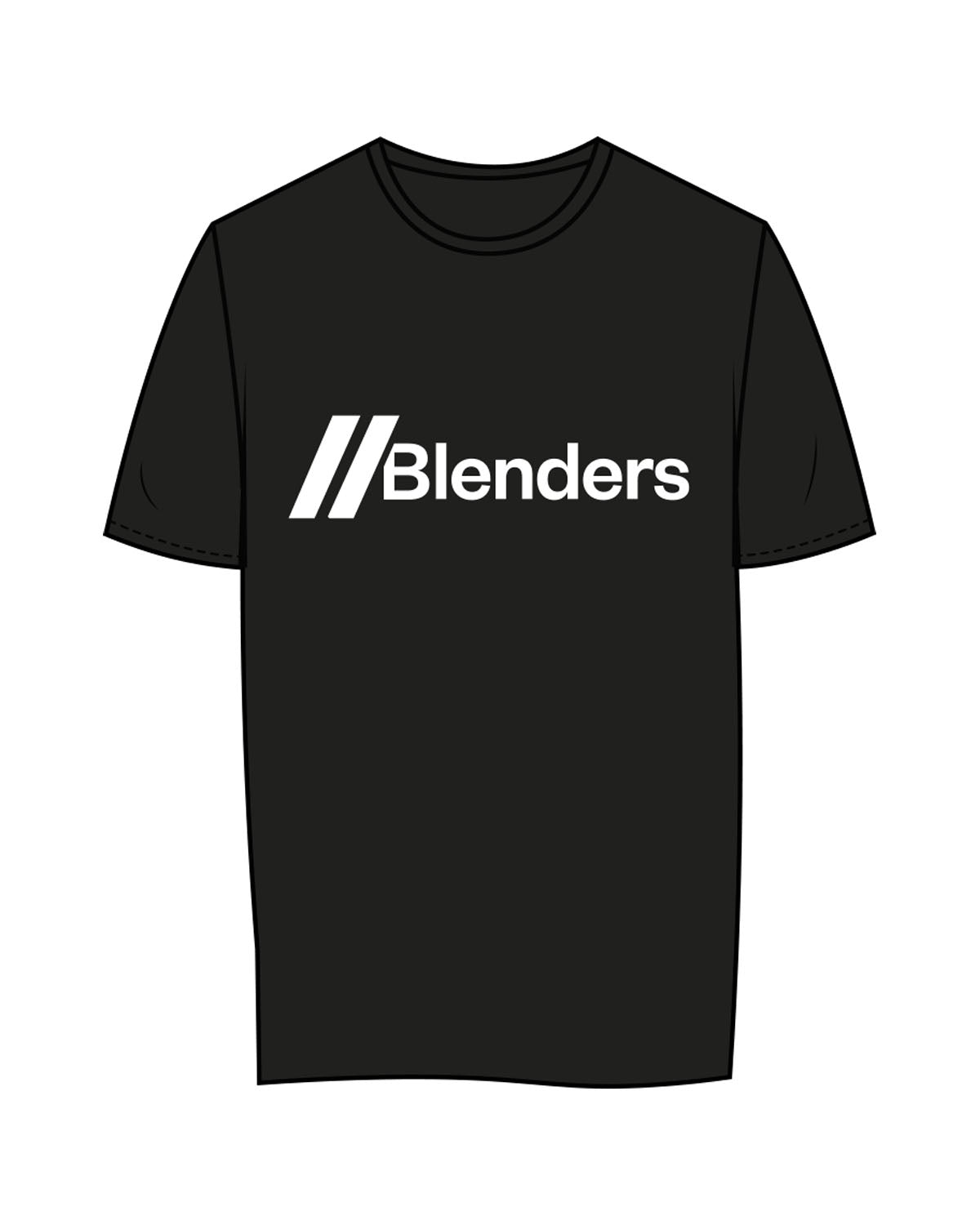 The Womens Tee - Black - Blenders - Center Chest & Back Neckline - Printed - White