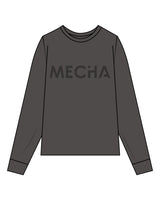 The Unisex Midweight Long Sleeve - Pepper - MECHA - Center Chest - Tone on Tone