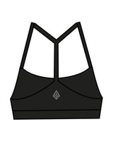 The Basic Bra - Black - Uprise Hot Yoga - Back - Printed - White