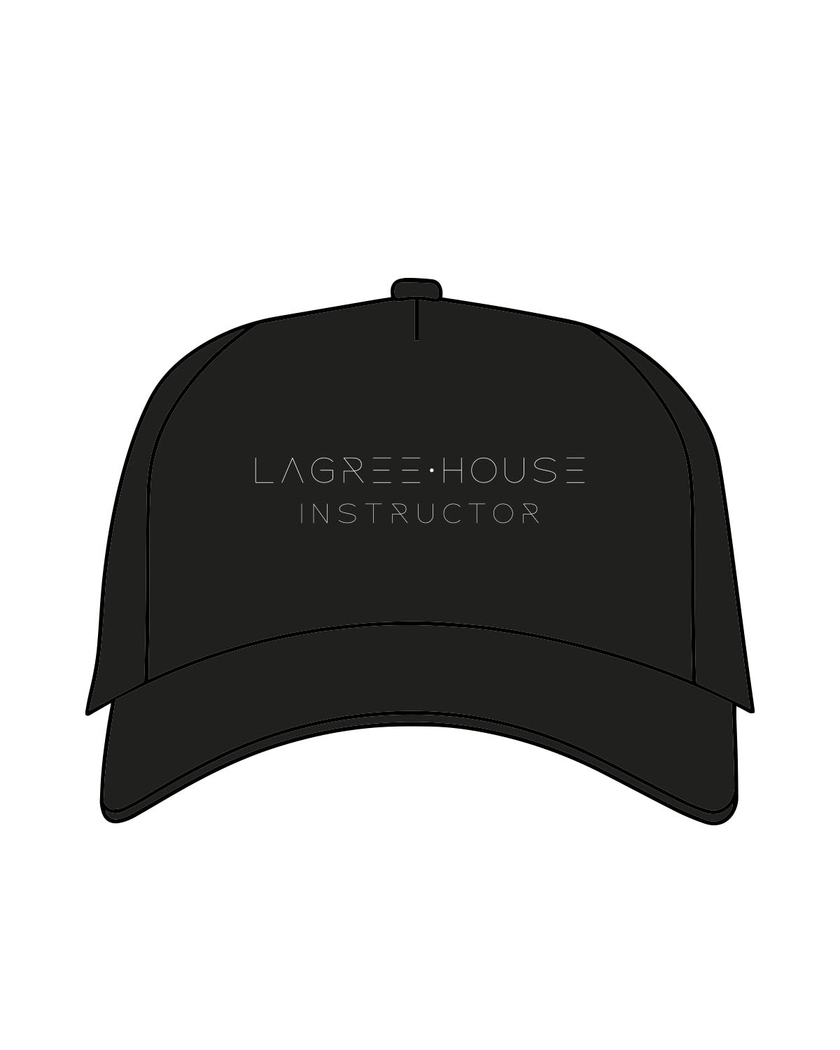 The Canvas Cap - Black - Lagree House - Center Stacked - Instructor - Embroidered - White
