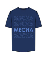 The Mens Tee - Cobalt - MECHA - Left Chest & Back Stacked - Light Blue