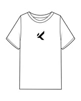 The Mens Heavyweight Tee - White - Koch - Center Chest & Center Back Spine - Printed - Black