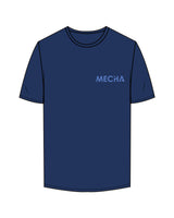 The Mens Tee - Cobalt - MECHA - Left Chest & Back Stacked - Light Blue
