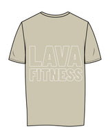 The Womens Tee - Pistachio - Lava - Center Chest & Center Back Stacked - White Printed