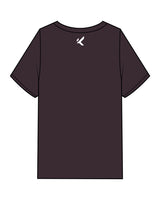 The Mens Heavyweight Tee - Plum - Koch - Center Chest Stacked & Center Back Neckline - Printed - White