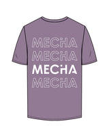 The Mens Tee - Mauve - MECHA - Left Chest & Back Stacked - White