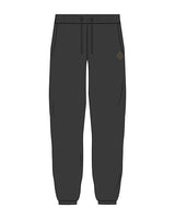 The Womens Classic Sweatpants - Washed Black - Uprise Hot Yoga - Left Leg - Printed - Full Color