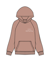 The Womens Hoodie - Clay - Dawn Patrol - Left Chest & Back Center - White