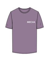 The Mens Tee - Mauve - MECHA - Left Chest & Back Stacked - White