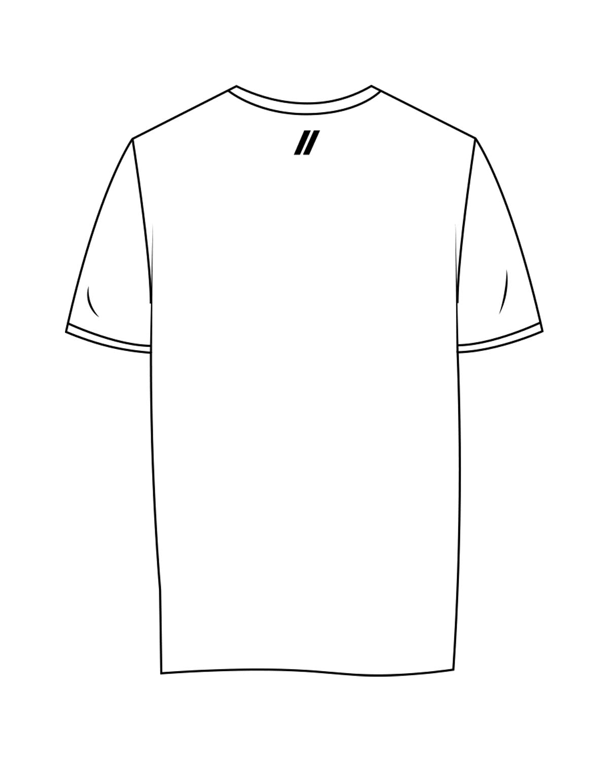 The Womens Tee - White - Blenders - Center Chest & Back Neckline - Printed - Black