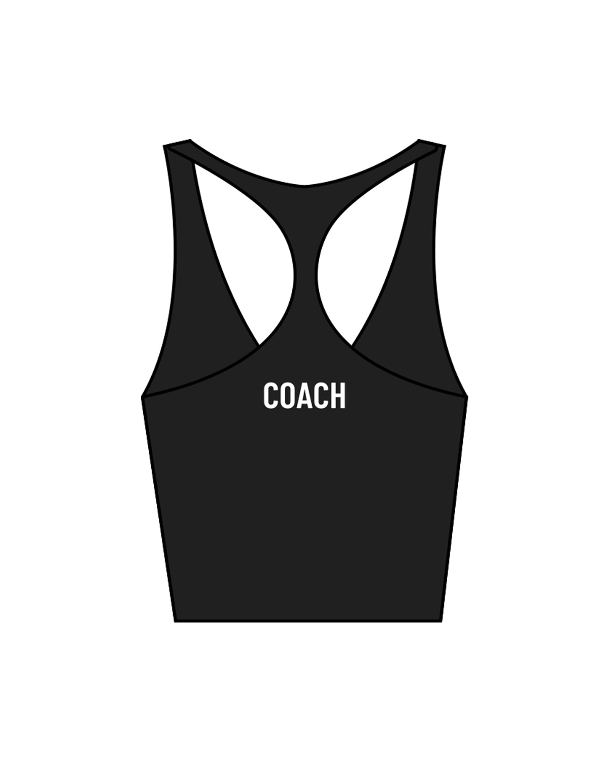 The Racer Tank - Black - Alpha Fit - Left Chest & Back Center - White