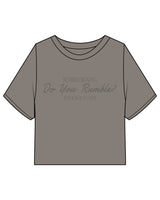 The Heavyweight Crop Tee - Washed Gray - Rumble - Center Chest Stacked - Tone on Tone