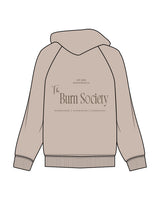 The Classic Hoodie - Bone - The Burn Society - Back Center Stacked - 3 Layers - Brown