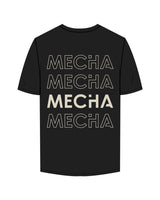 The Mens Tee - Black - MECHA - Left Chest & Back Stacked - Off White