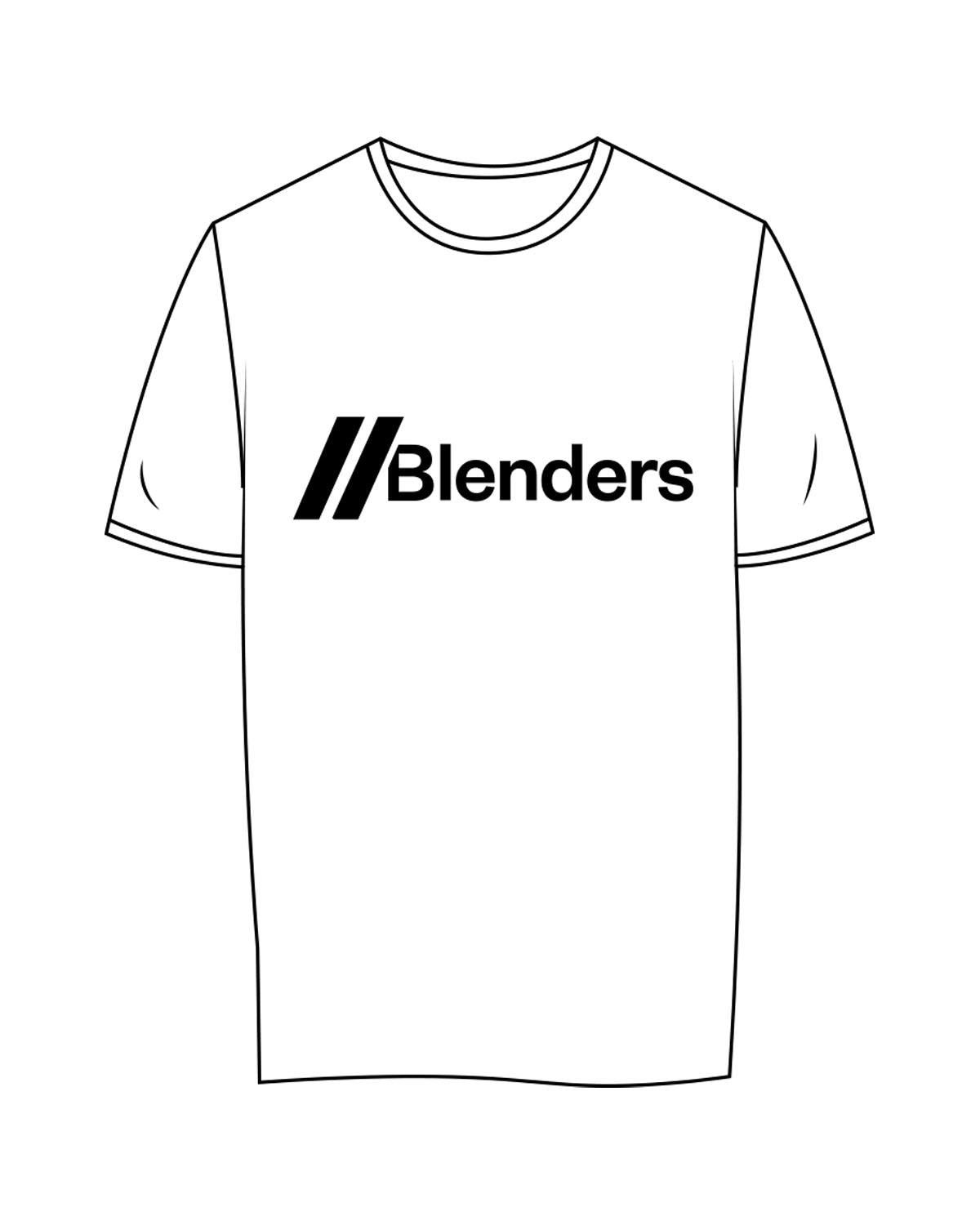 The Womens Tee - White - Blenders - Center Chest & Back Neckline - Printed - Black