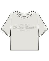 The Heavyweight Crop Tee - Washed Bone - Rumble - Center Chest Stacked - Tone on Tone