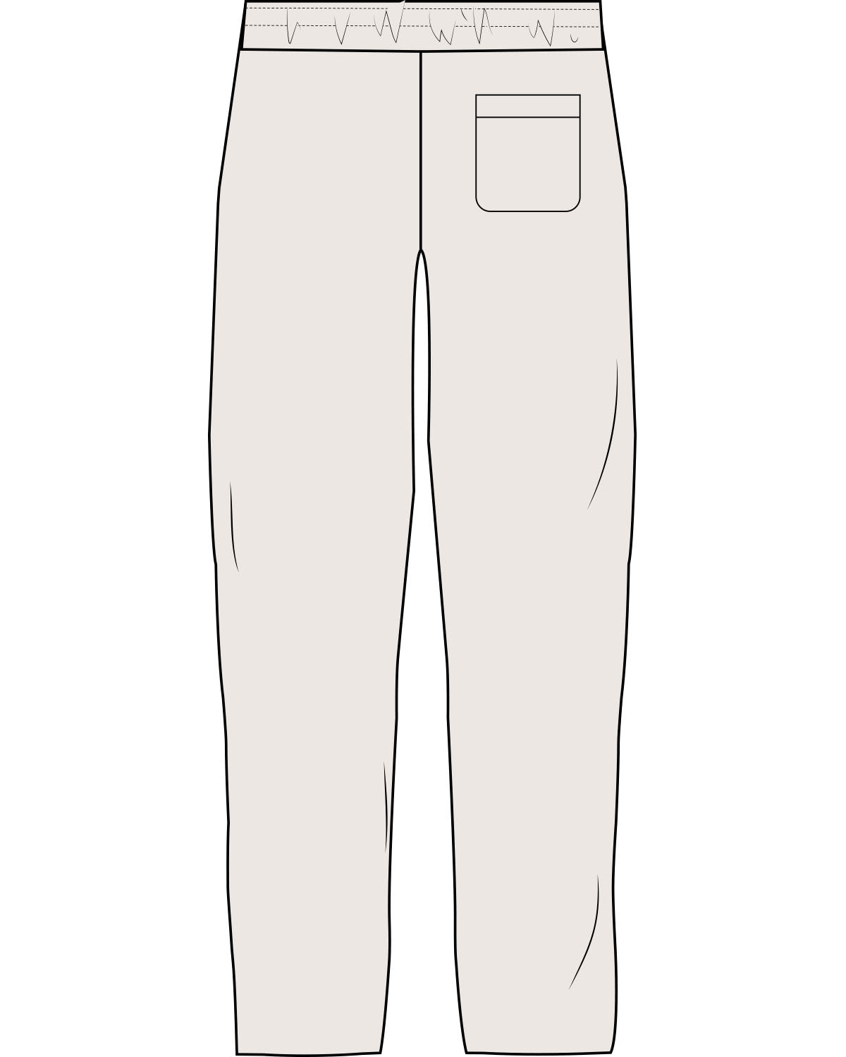 The Straight Leg Sweatpant - Bone - Studio 11 - Left Leg - Embroidered - Tone on Tone