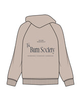 The Classic Hoodie - Bone - The Burn Society - Back Center Stacked - 3 Layers - Navy